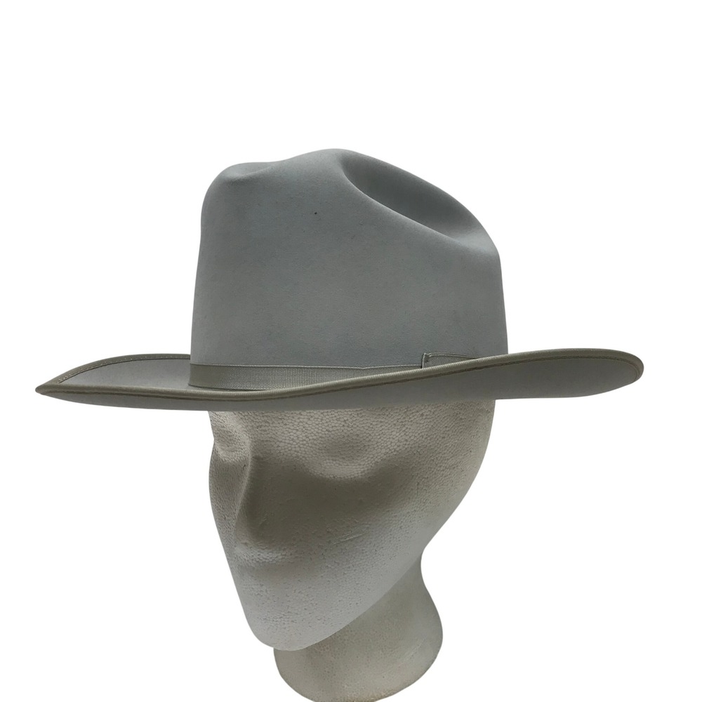 Stetson Open Road 7X Beaver Fur Felt Western Fedora Hat Silver Belly Grey